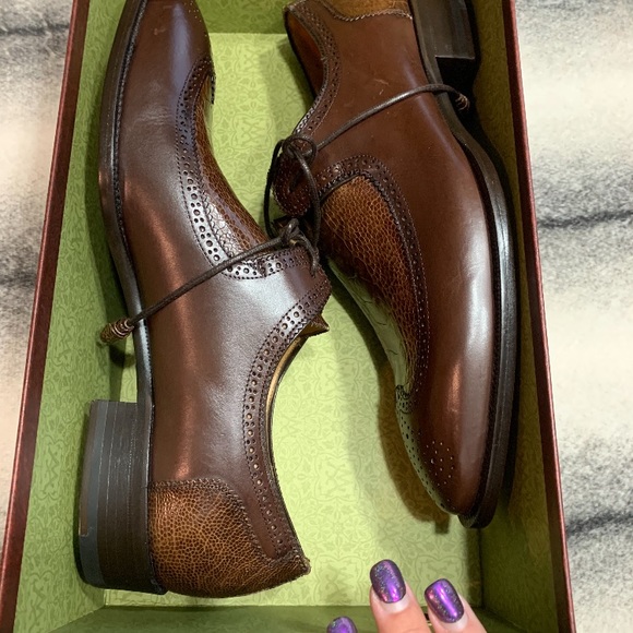 Mezlan-Albano Brown/Rugger Ostrich Wing Tip - Picture 8 of 8